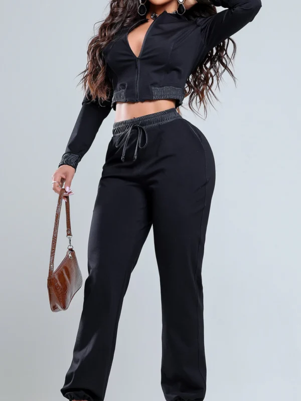 Conjunto Feminino Divine Jogger com Brilho Jogger e Bomber