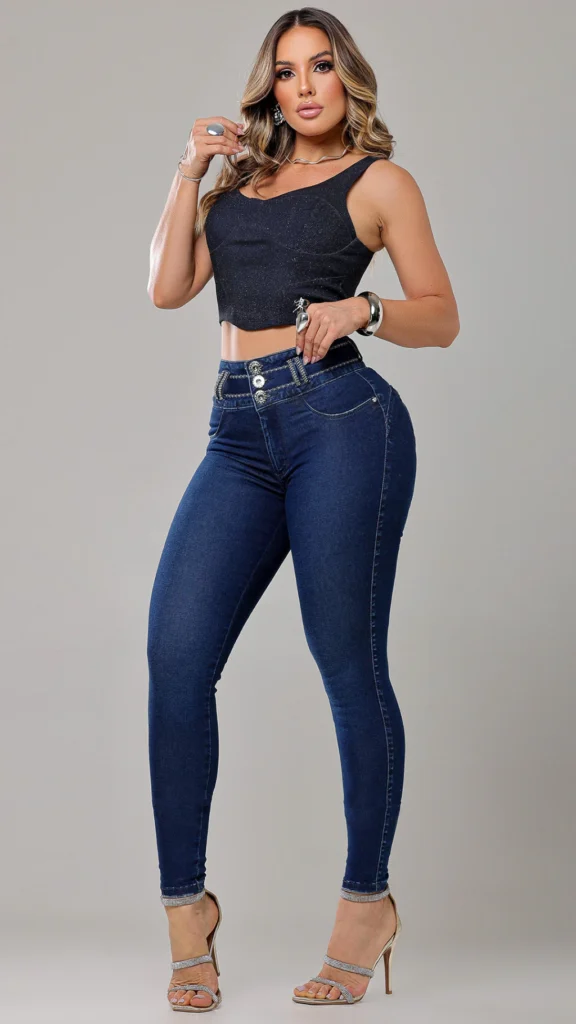 Calça Jeans Cigarrete Belle com Brilho
