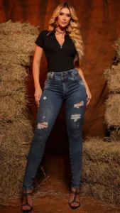 Calca Jeans Cigarrete Star Destroyed