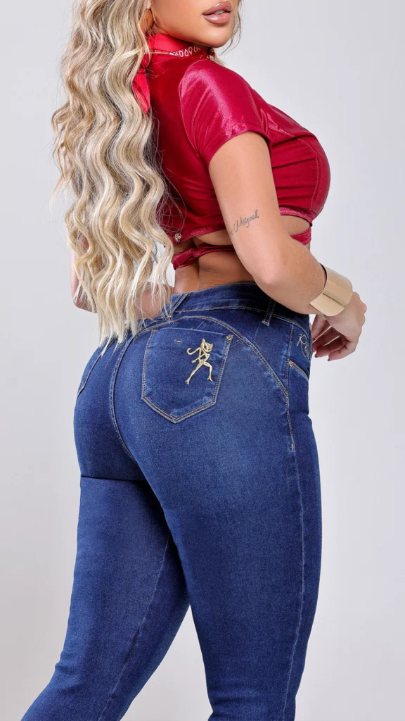 Calca Jeans Cigarrete Belle Bordada
