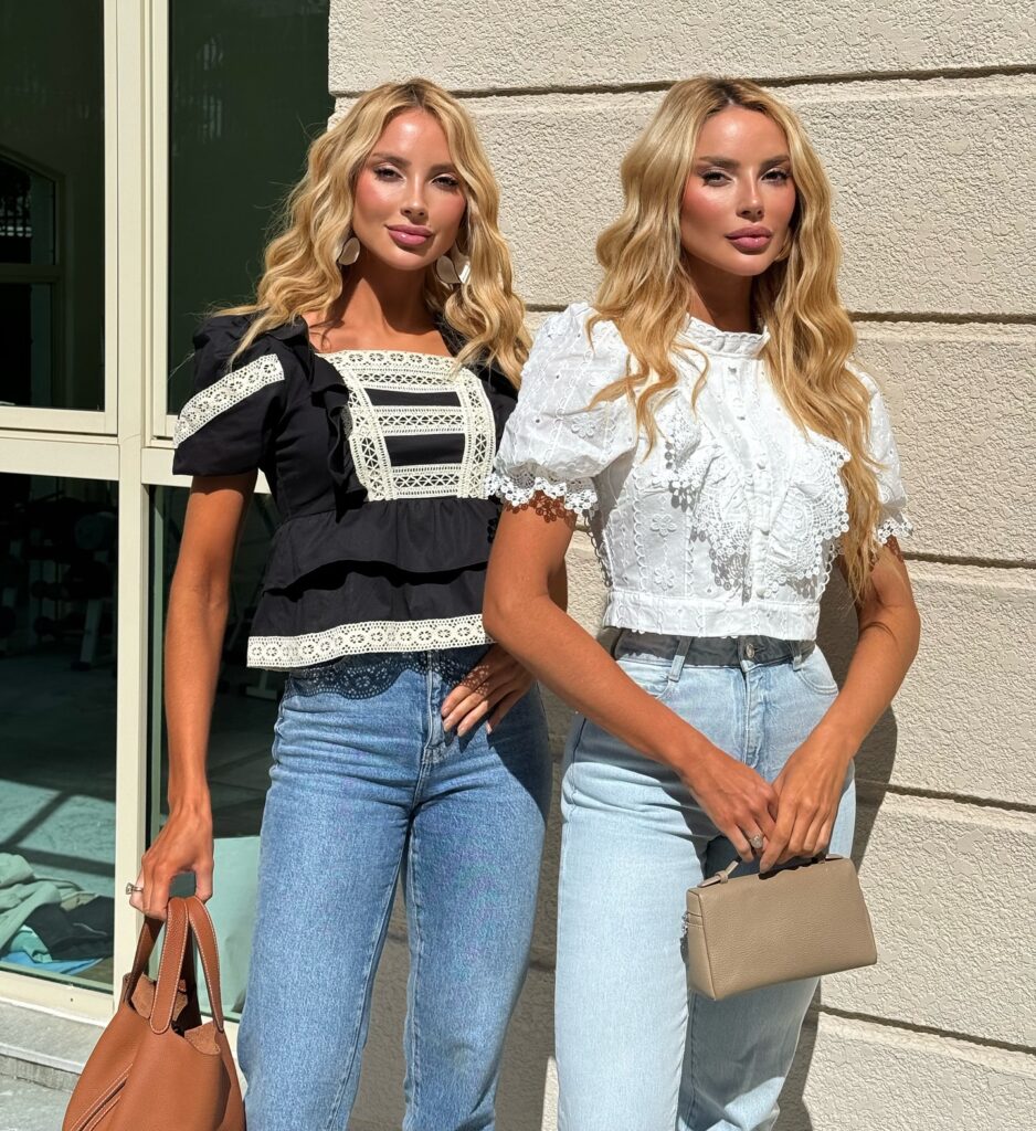 Blusa Cropped Laise Floral Manga Bufante