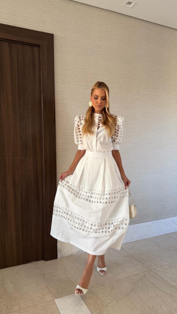 Vestido Longo Laise Alca Branco