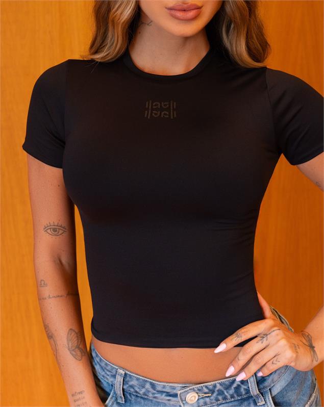 Blusa Cropped Manga Curta Izzy