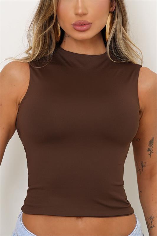 Blusa Regata Gola Alta Karla