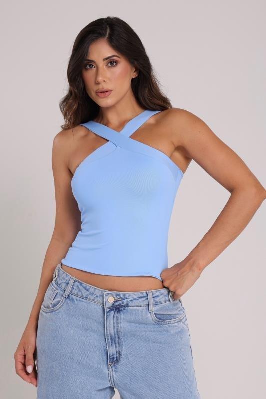 Blusa Regata Alça Cruzada Lari
