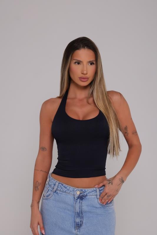 Blusa Regata Nadador Canelada Sasha