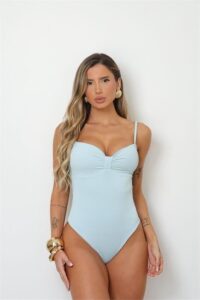 Body Alça Fina com Bojo Canelado Adriele