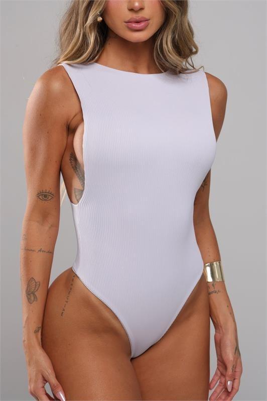 Body Regata Canelado Cavado Gabi
