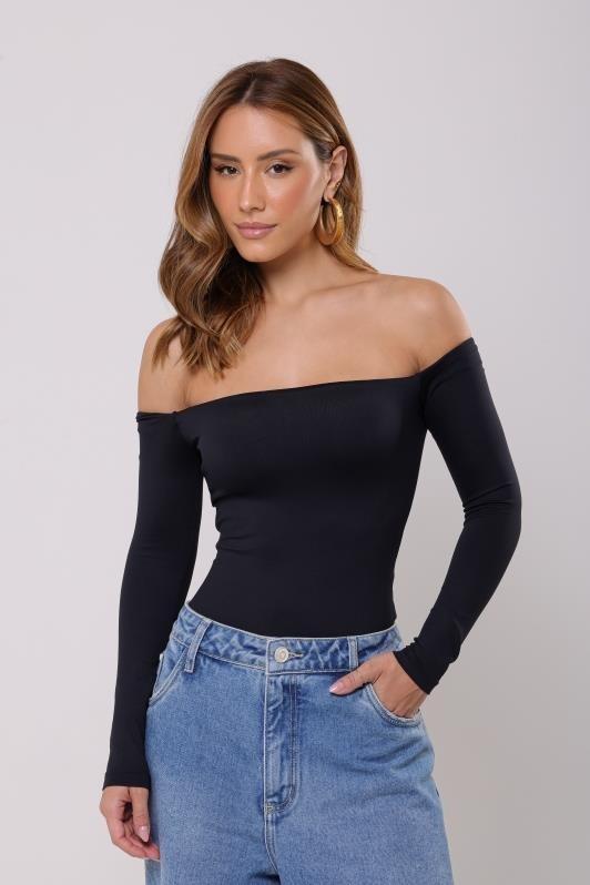 Blusa Ombro a Ombro Manga Longa Leticia