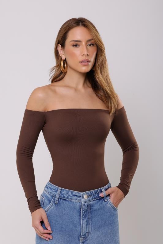 Blusa Ombro a Ombro Manga Longa Leticia
