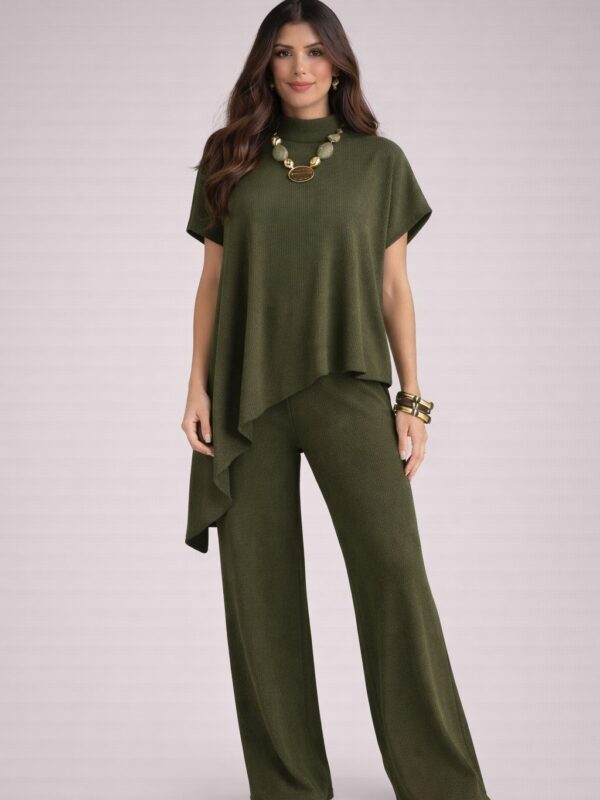 Conjunto Pantalona Assimétrico- Frete Grátis