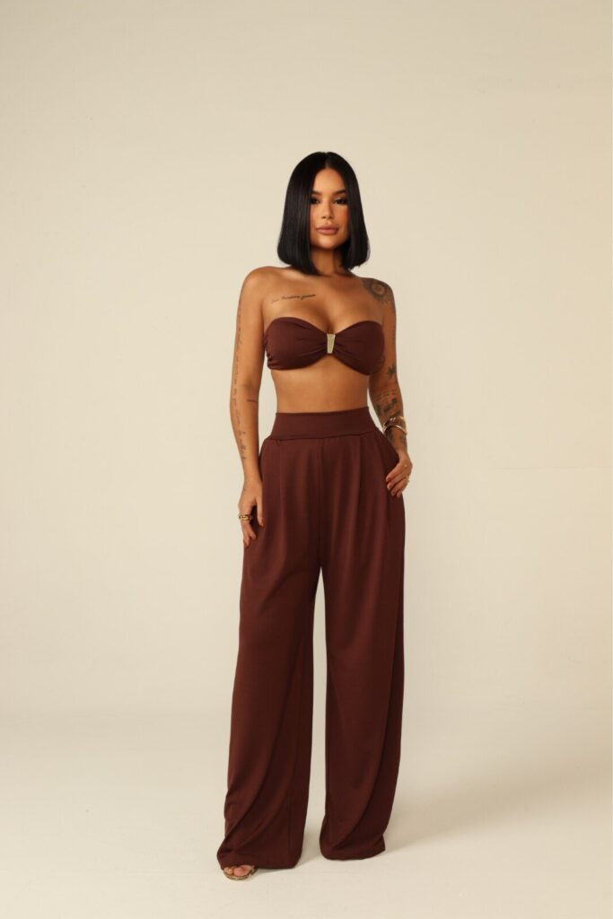 Conjunto Pantalona Efeito Silicone Juju