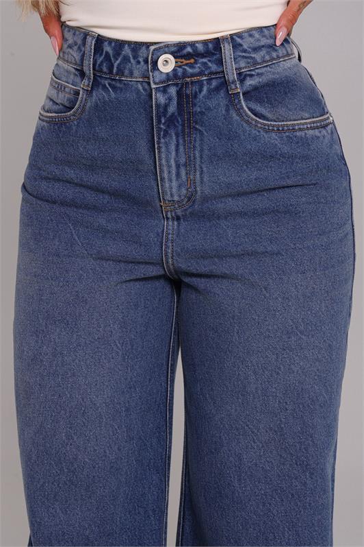 Calca Palazzo Jeans Claro