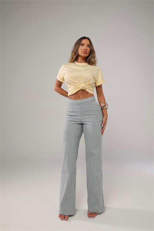 Calca Wide Leg Jeans Confort