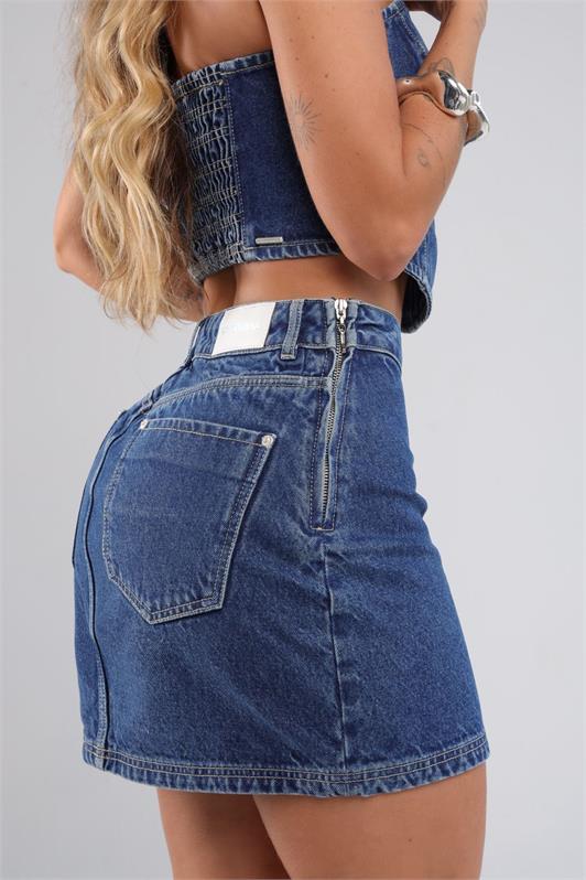 Mini Saia Jeans Claro
