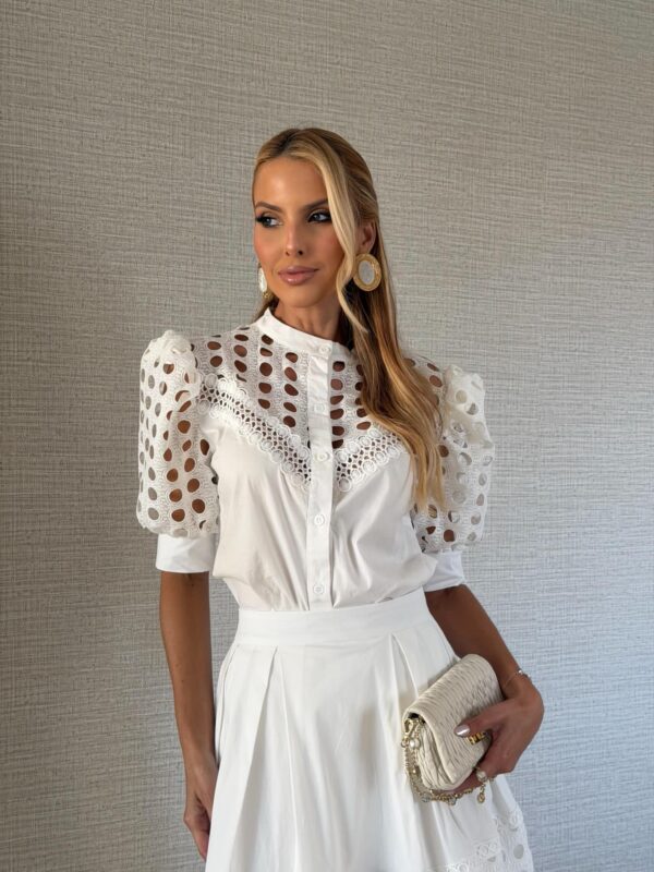 Vestido Midi Laise Manga Bufante